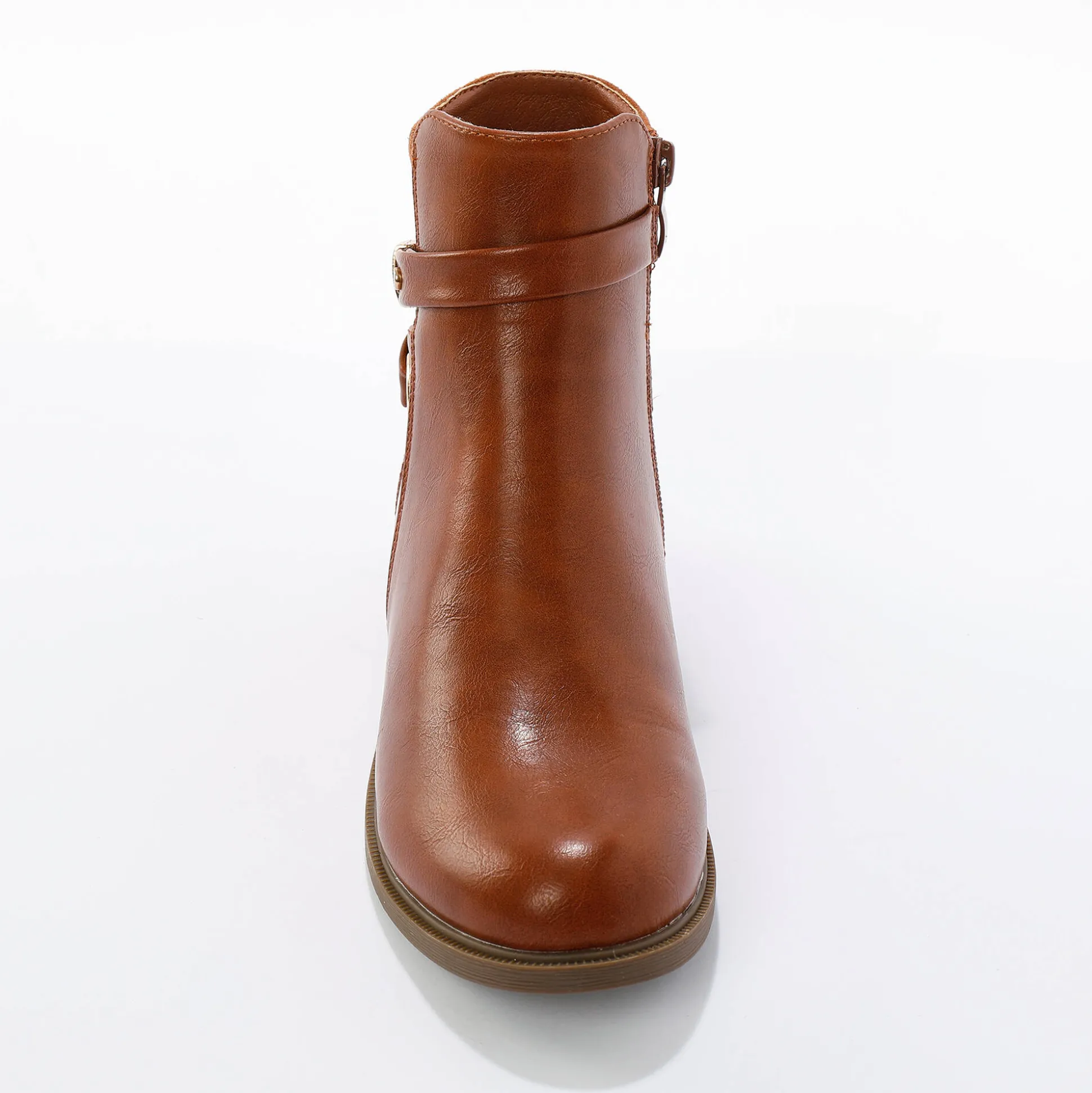 Boots met rits, riempjes en fantasiegespen