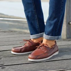 Bootschoenen in leer