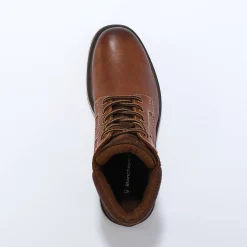 Bottines met veters, leer en velours