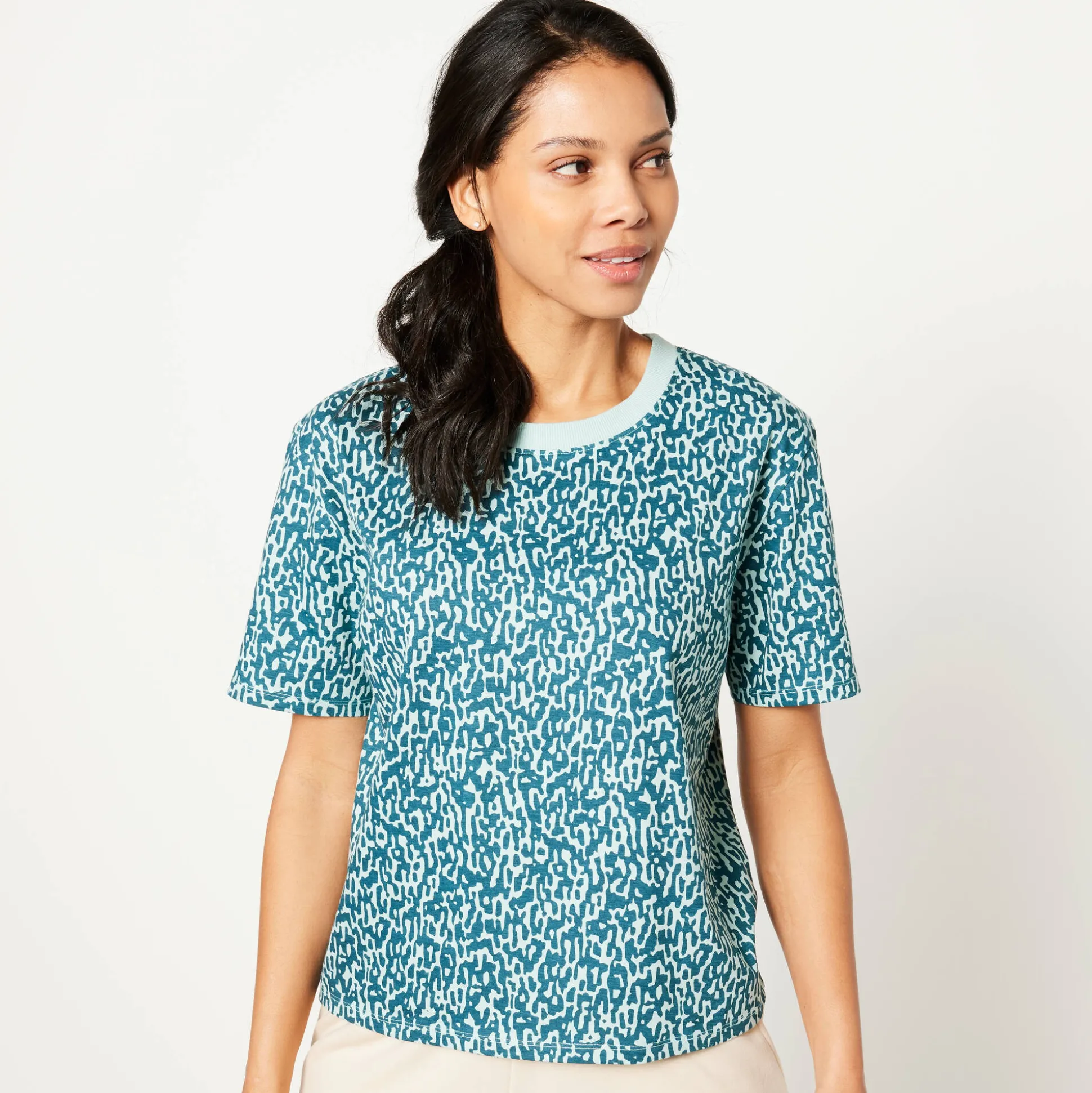 Boxy T-shirt, bedrukt