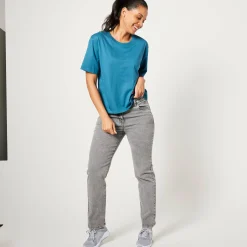 Boxy T-shirt met ellebooglange mouwen