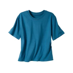 Boxy T-shirt met ellebooglange mouwen