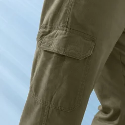 Broek in cargostijl, elastische gabardine