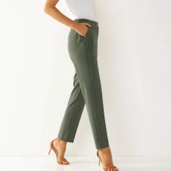 7/8-broek in slimmodel, strepenprint