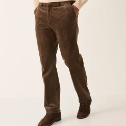 Broek in velours met elastische taille zonder bandplooien