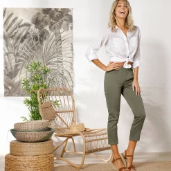 3/4-broek met elastische taille