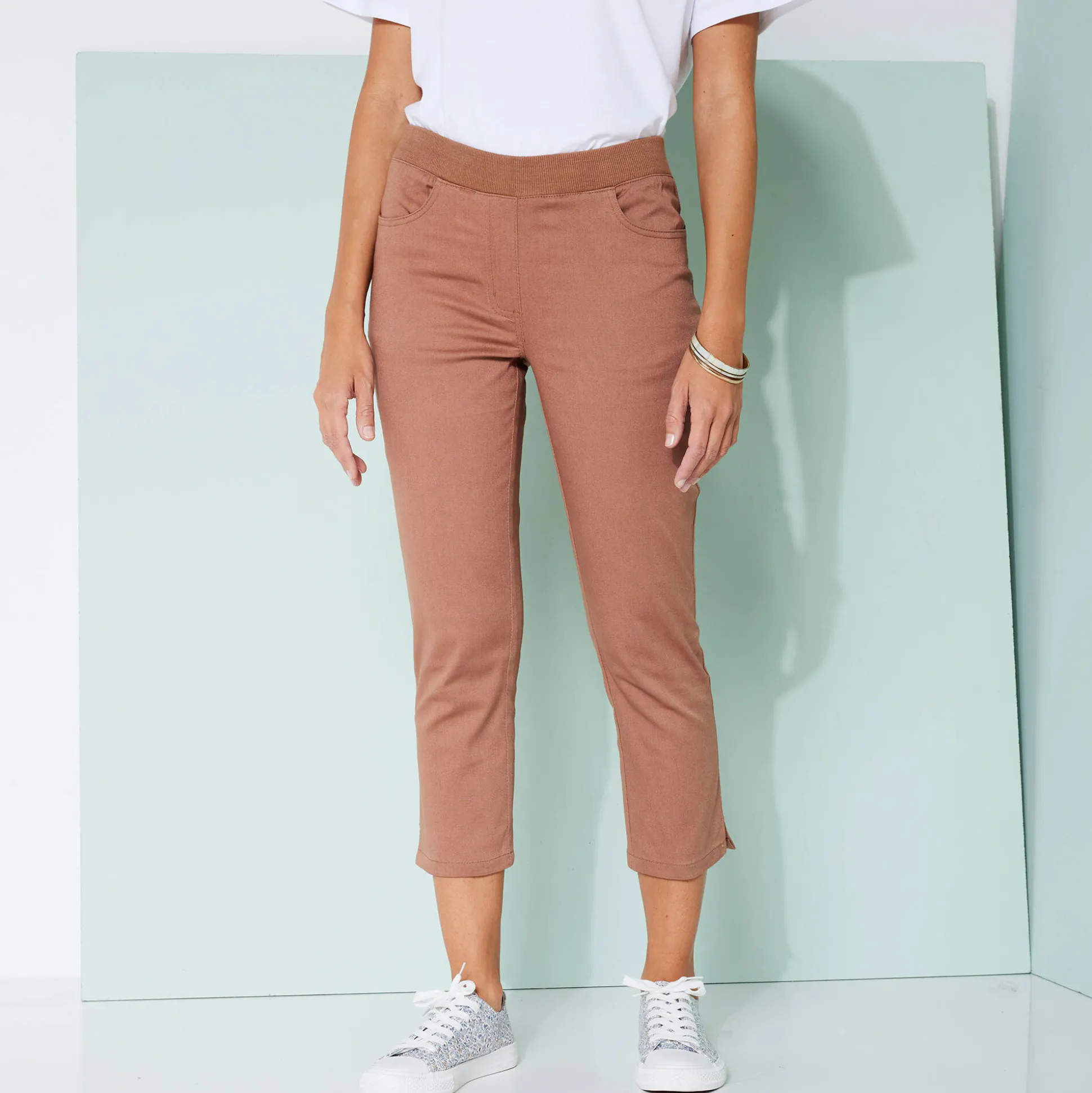 3/4-broek met elastische taille