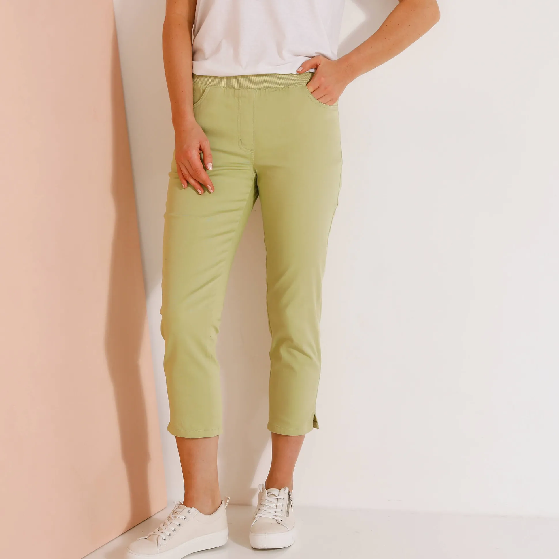 3/4-broek met elastische taille