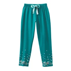 3/4-broek met landelijke print onderaan - katoenjersey