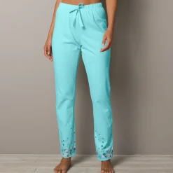 Broek met landelijke print onderaan - katoenjersey
