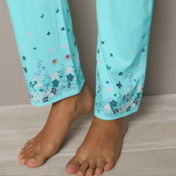Broek met landelijke print onderaan - katoenjersey