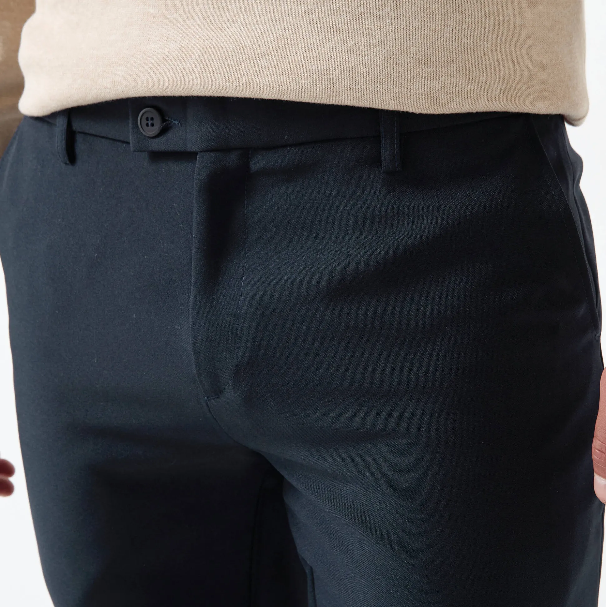 Broek met onzichtbare, verstelbare tailleband - polyester