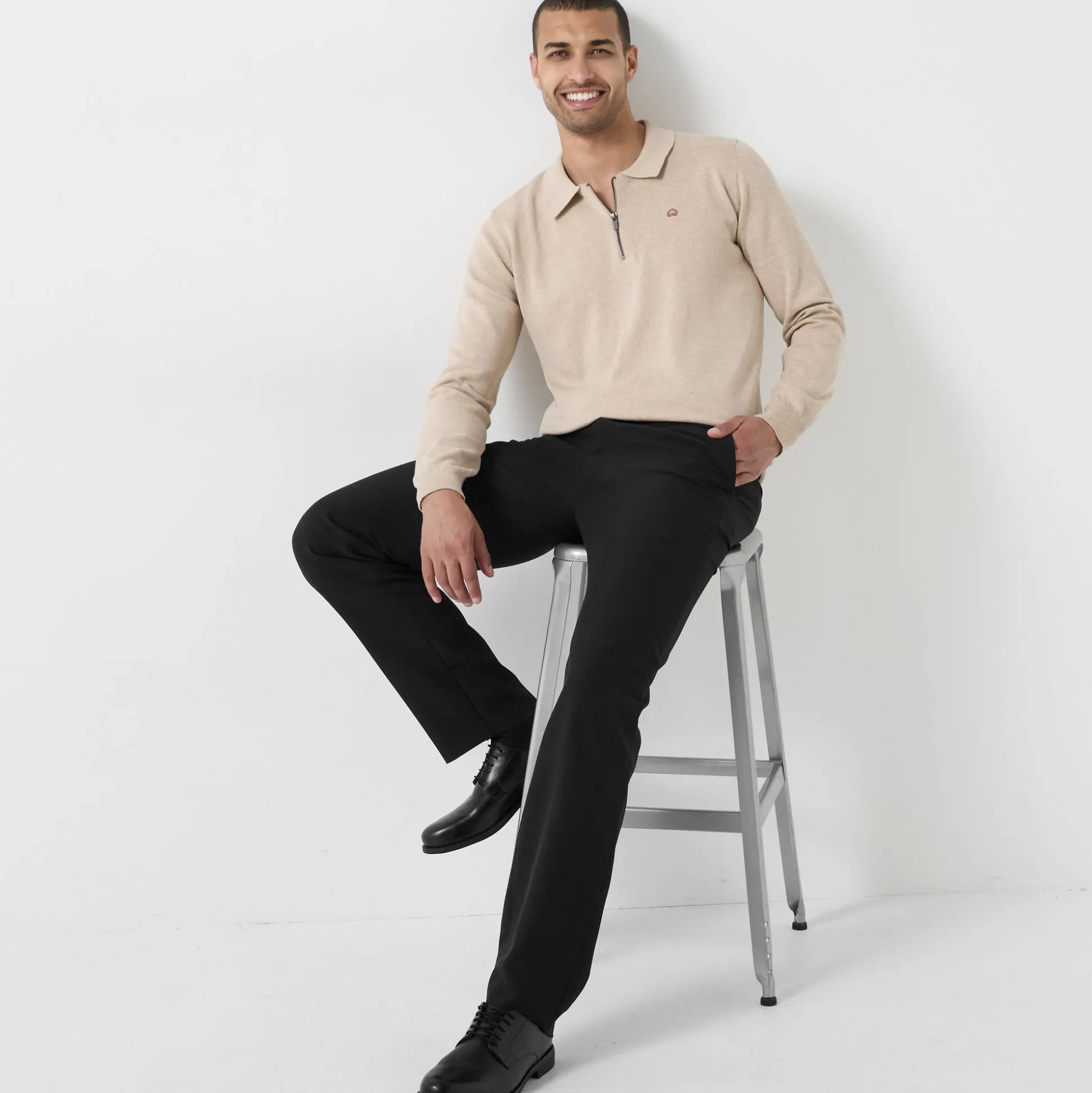 Broek met onzichtbare, verstelbare tailleband - polyester