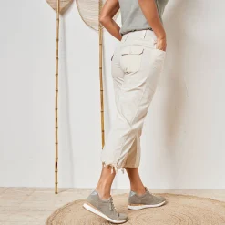 7/8-broek met tailleband in tricot
