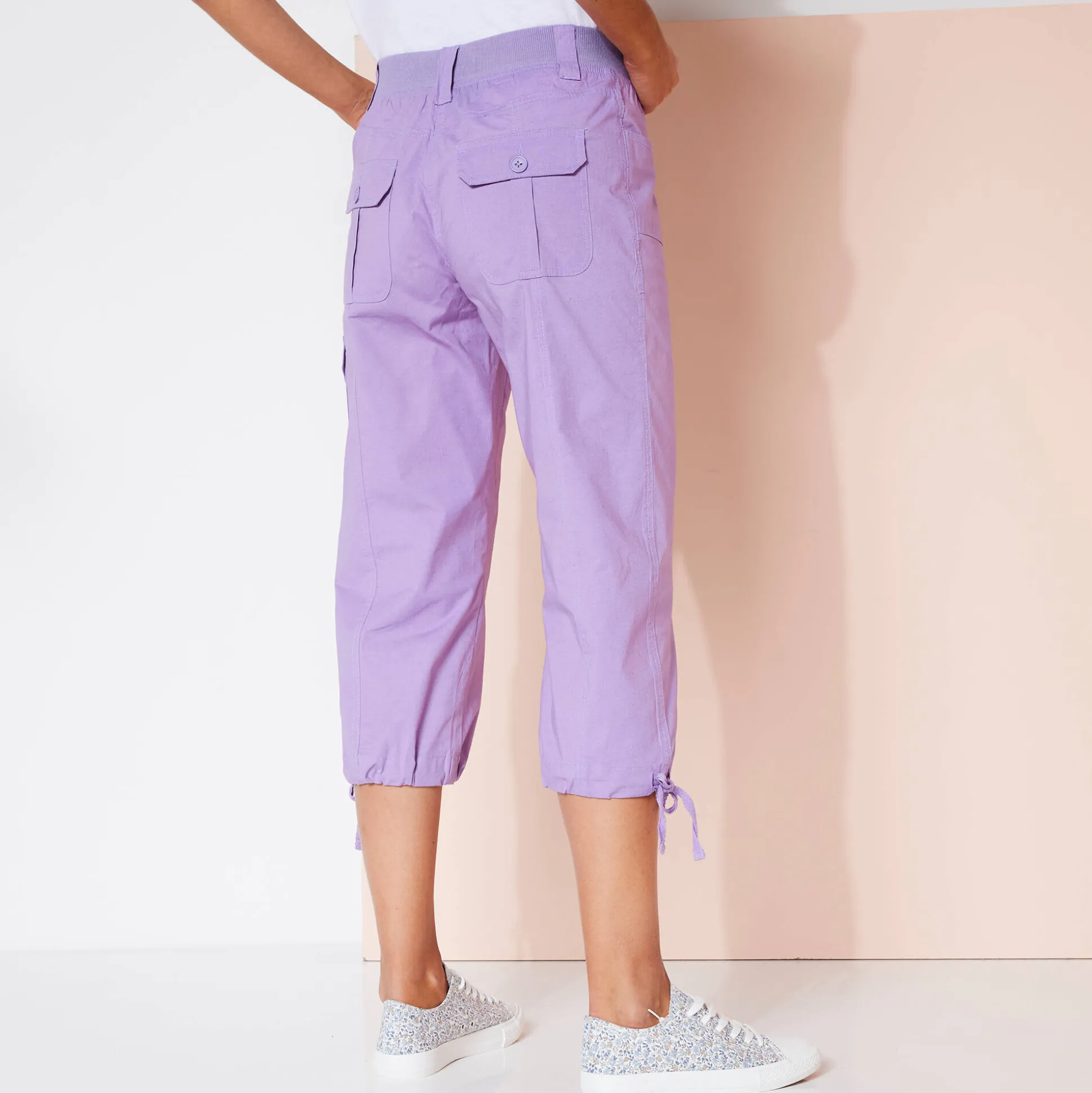7/8-broek met tailleband in tricot