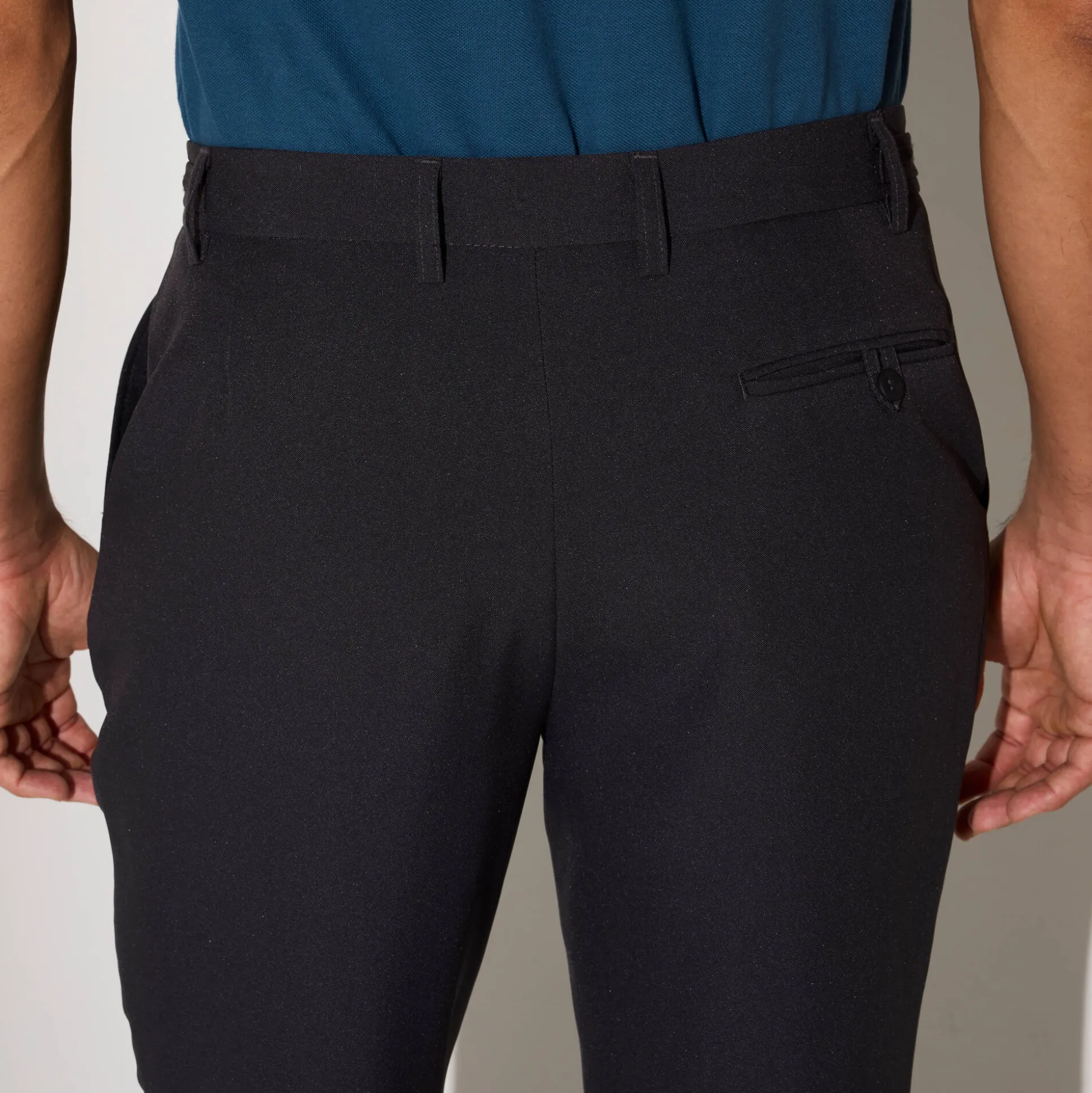Broek met verstelbare taille zonder bandplooien - polyester