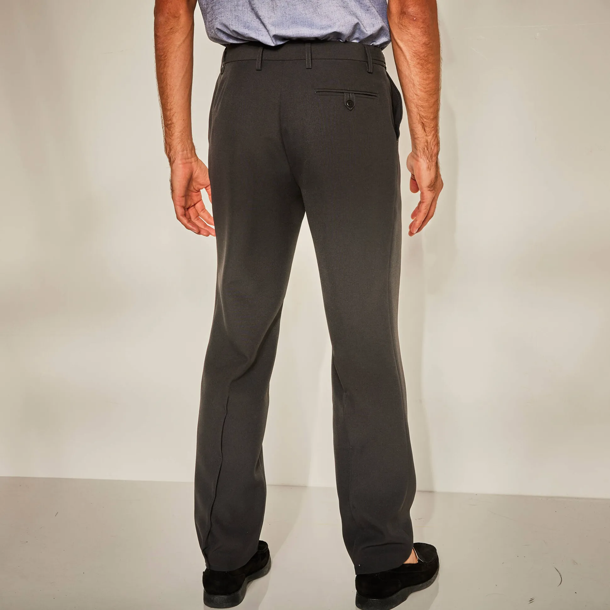 Broek met verstelbare taille zonder bandplooien - polyester