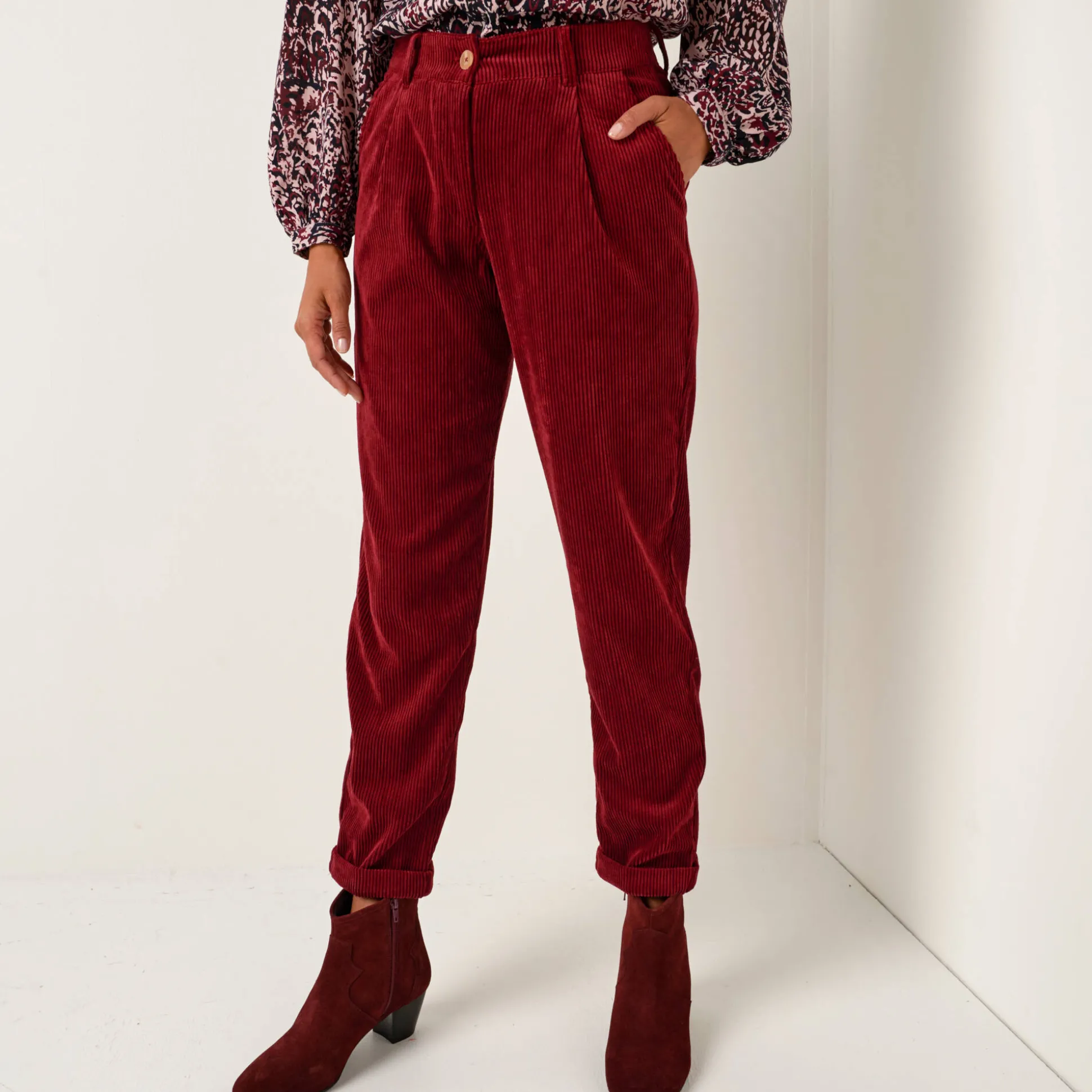 7/8-broek, velours