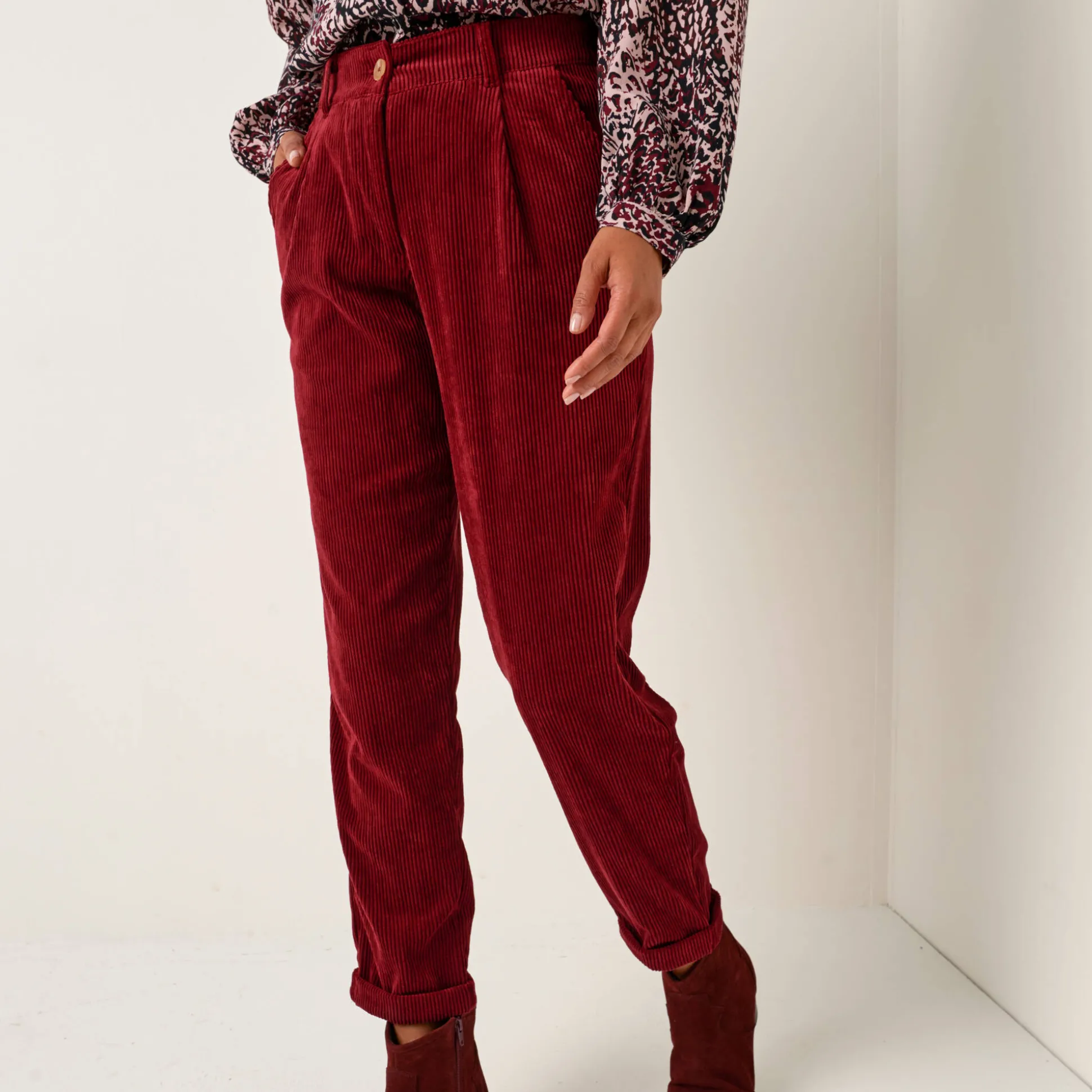 7/8-broek, velours