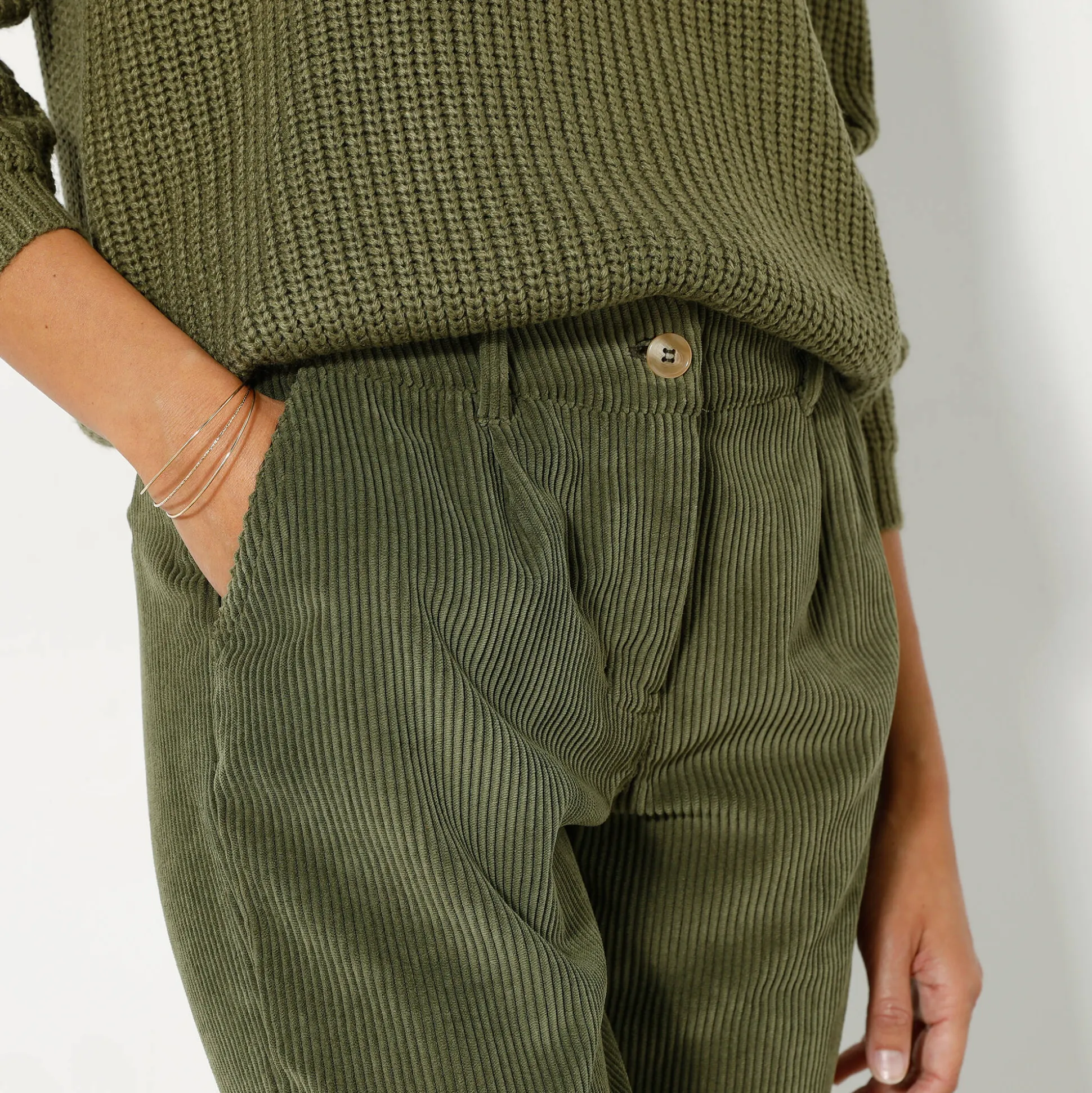7/8-broek, velours