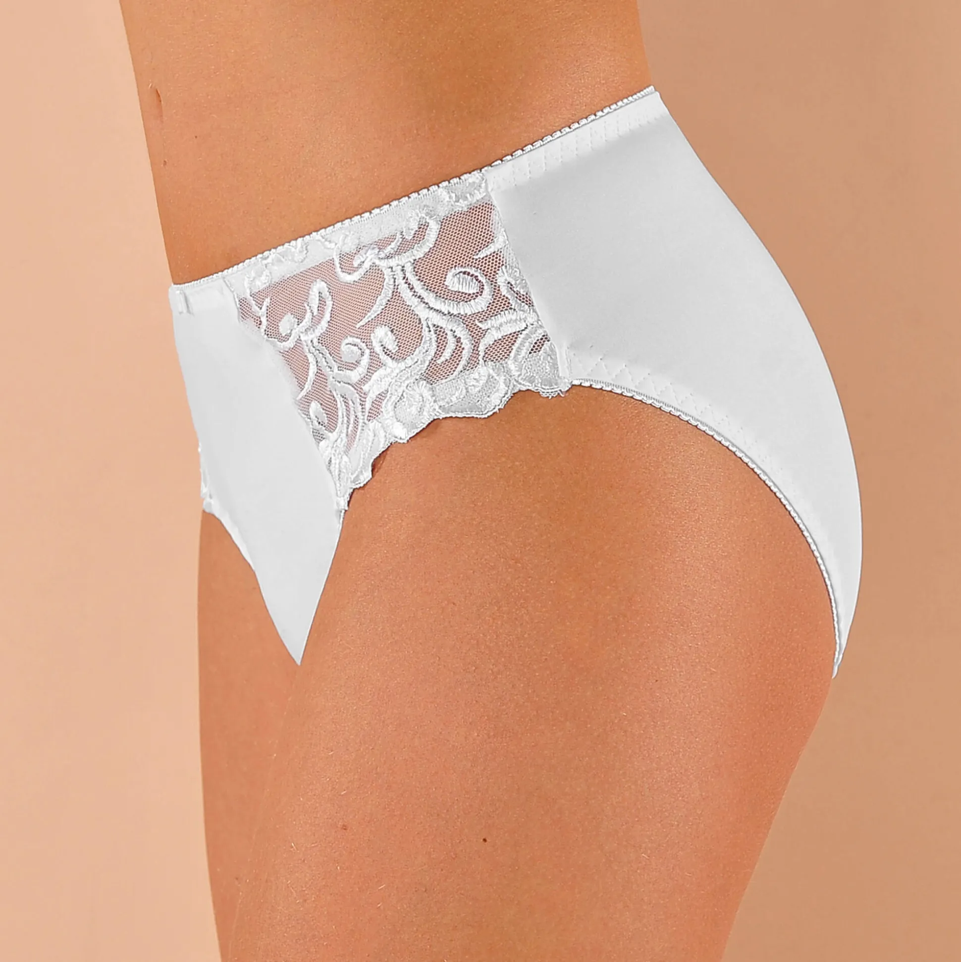 Broekje in microvezel en geborduurde tule Sienne - set van 2