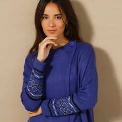 Capevest in jacquard, opstaande hals