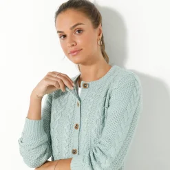 Cardigan in kabeltricot