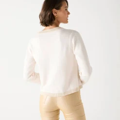 Cardigan met goudkleurige knopen, glanzende details