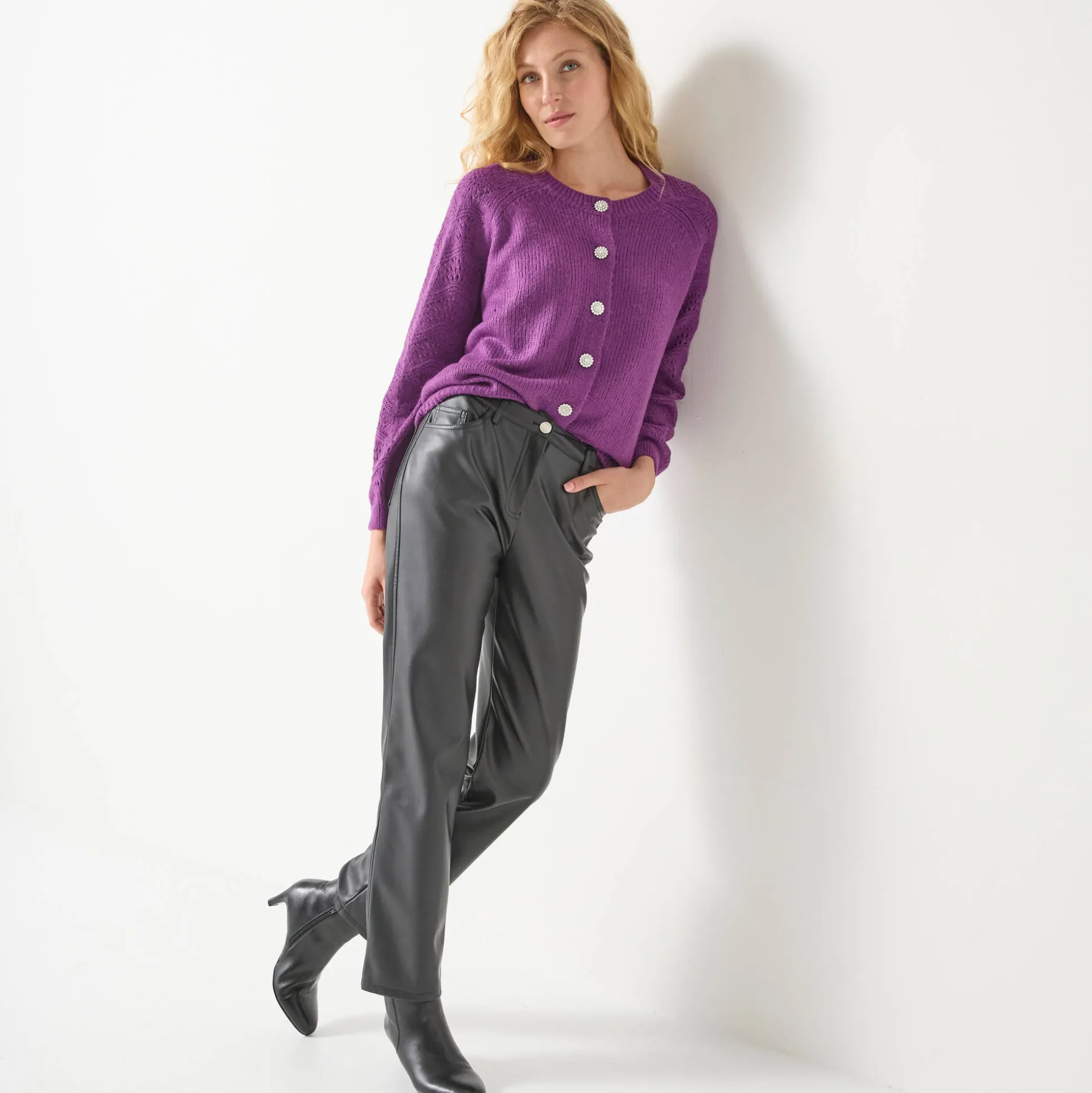 Cardigan met 'juweel' knopen
