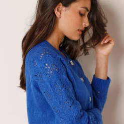 Cardigan met 'juweel' knopen