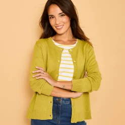 Cardigan met knoopsluiting, katoenmengeling
