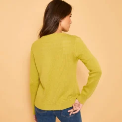 Cardigan met knoopsluiting, katoenmengeling