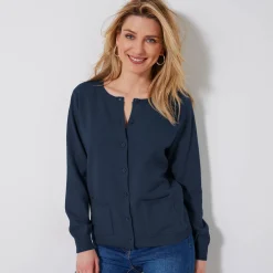 Cardigan met knoopsluiting, lamswol
