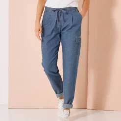 Cargojeans, licht denim