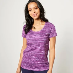 Chiné T-shirt met korte mouwen in biokatoen