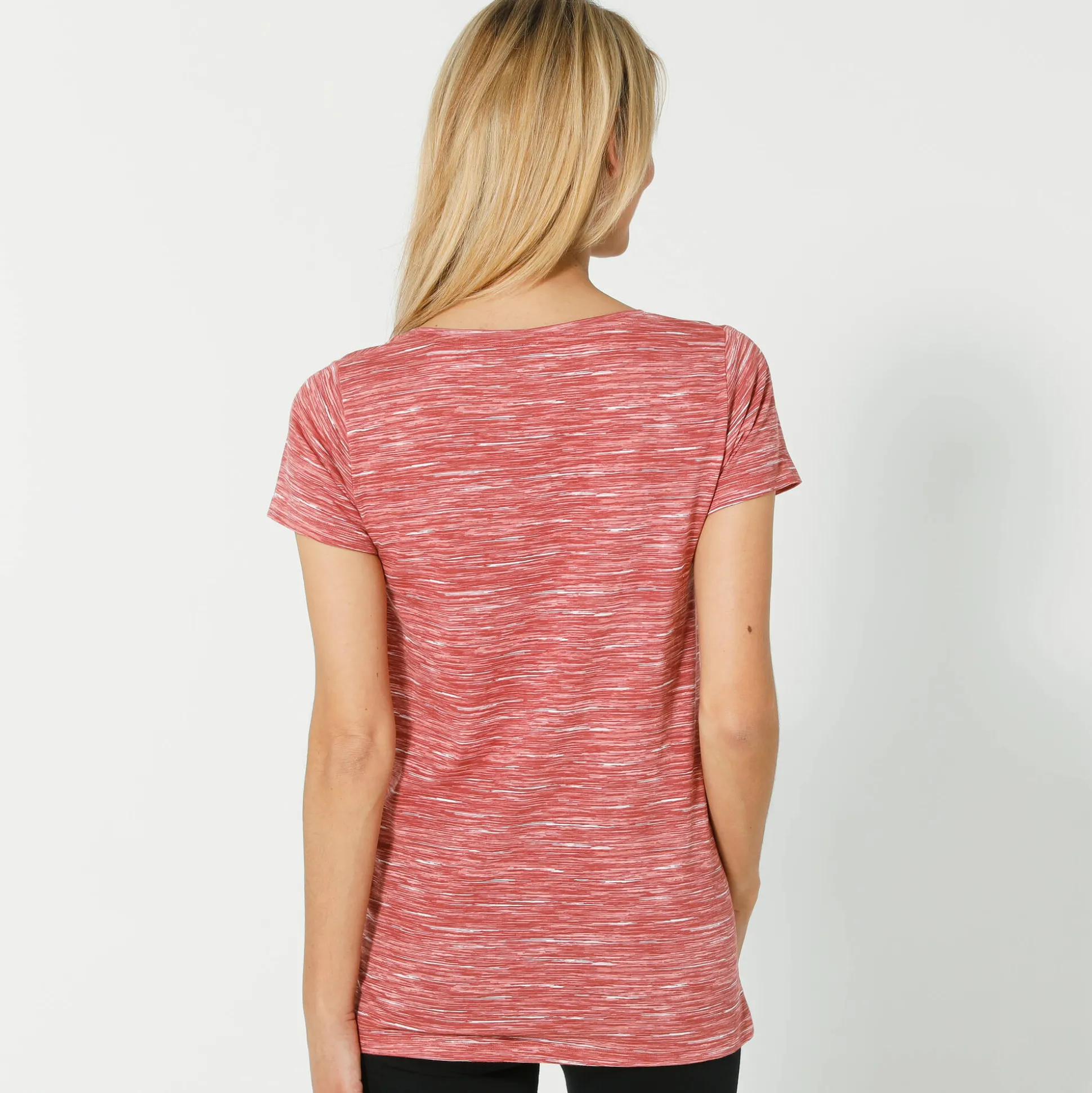Chiné T-shirt met korte mouwen in biokatoen