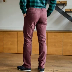 Chino broek met elastische tailleband opzij