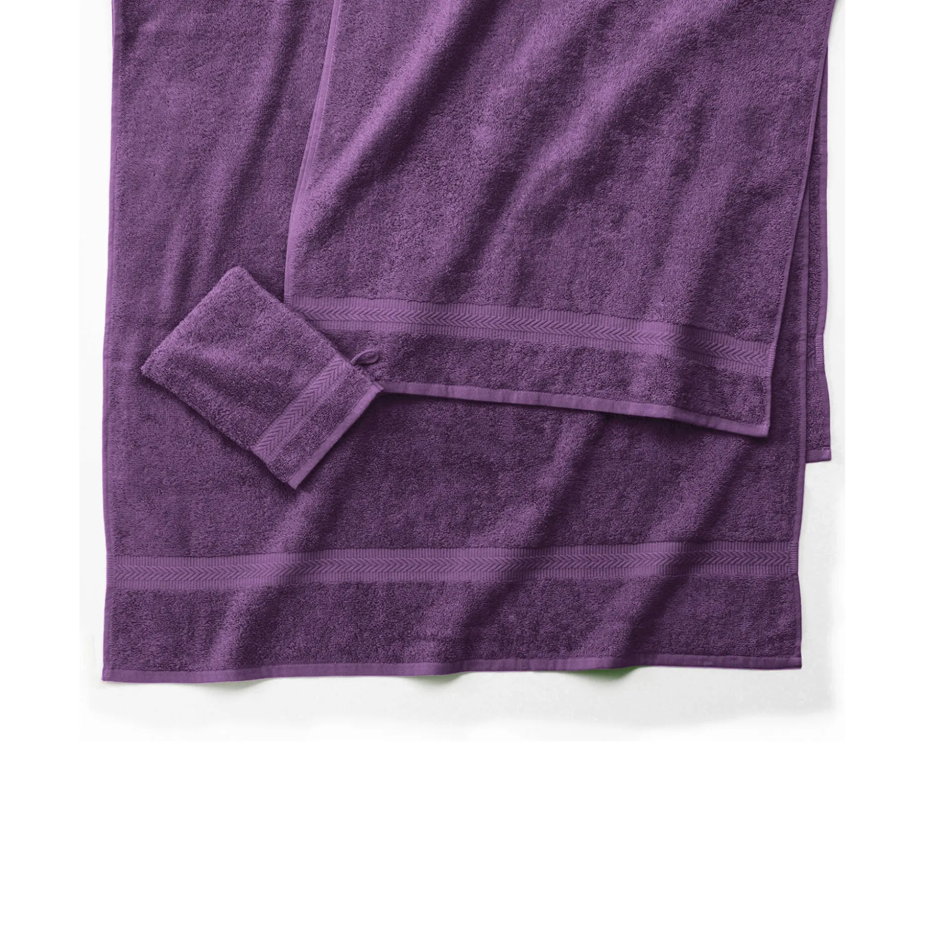 Collectie effen handdoeken 420 g/m2 met zacht comfort