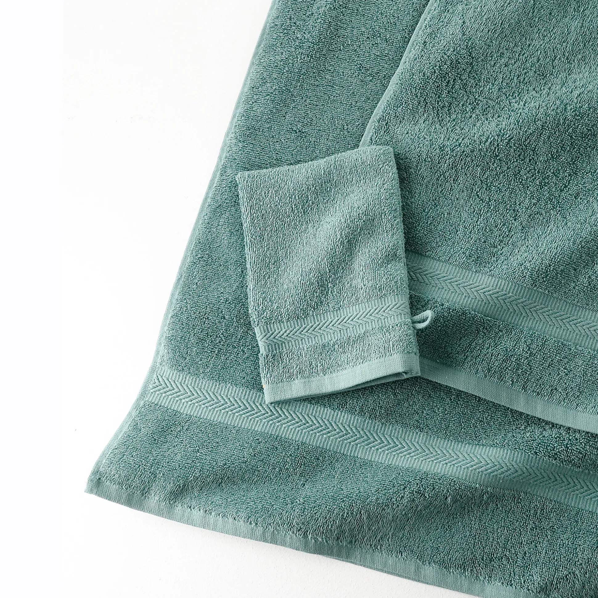 Collectie effen handdoeken 420 g/m2 met zacht comfort