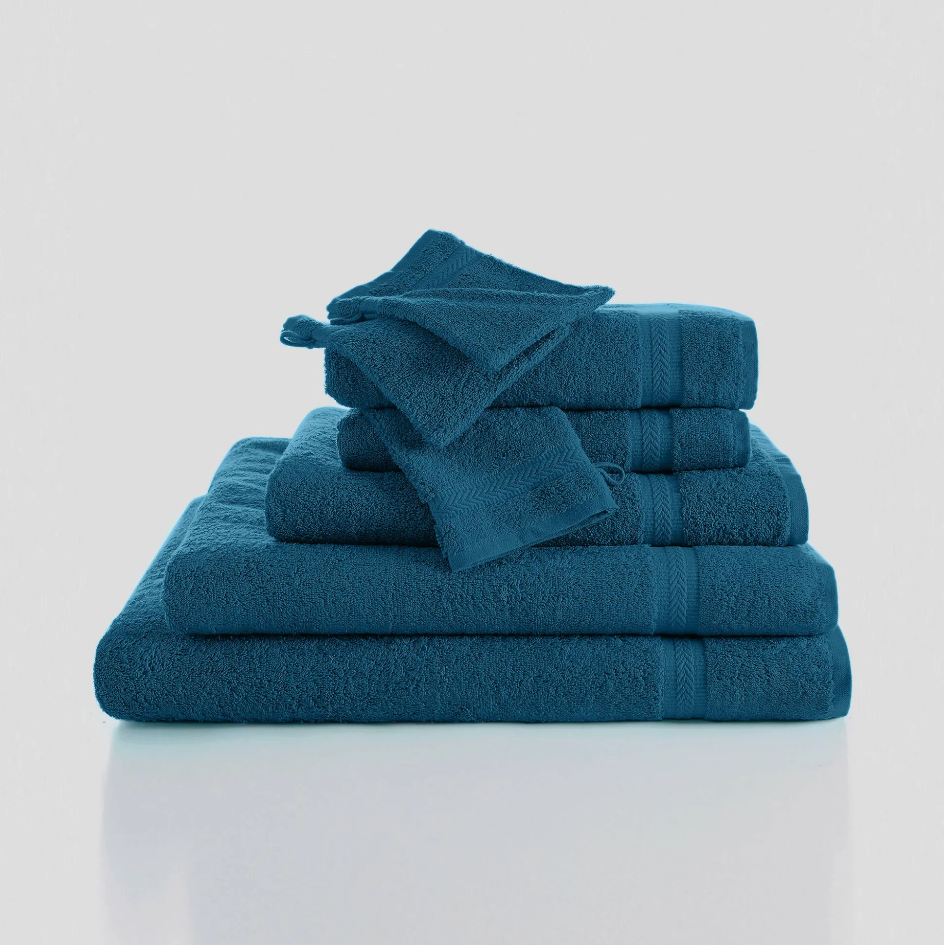 Collectie effen handdoeken 420 g/m2 met zacht comfort