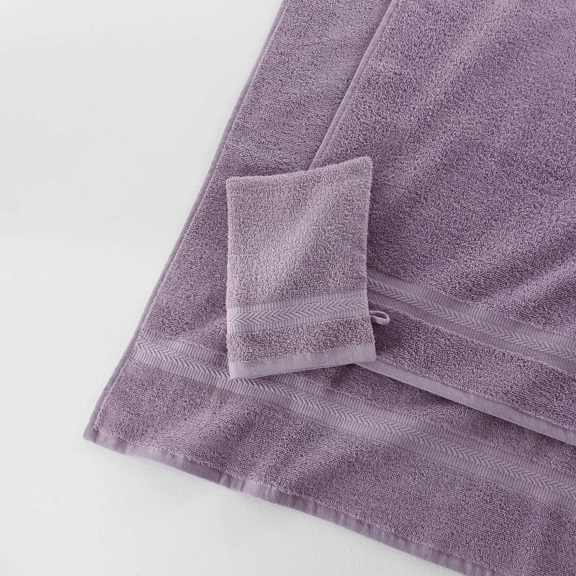 Collectie effen handdoeken 420 g/m2 met zacht comfort