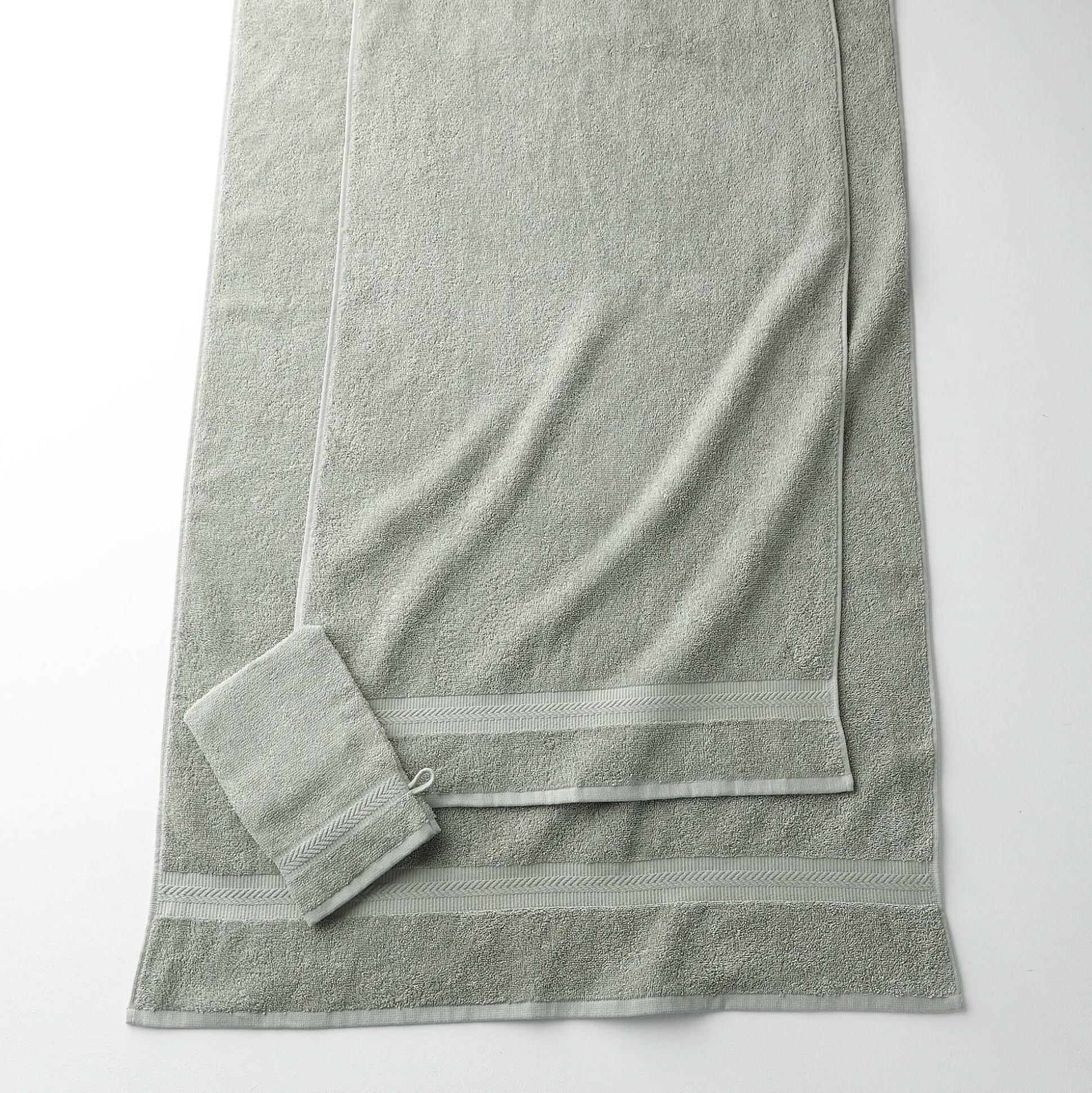 Collectie effen handdoeken 420 g/m2 met zacht comfort