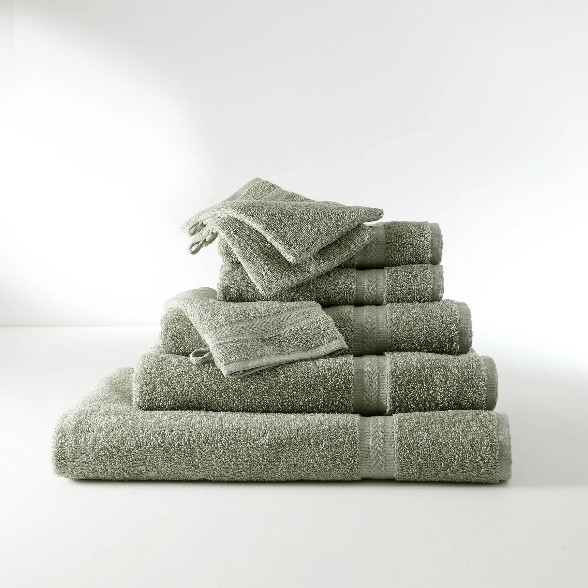 Collectie effen handdoeken 420 g/m2 met zacht comfort