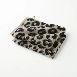 Collectie handdoeken in jacquard met luipaardhuidmotief 450 g/m2