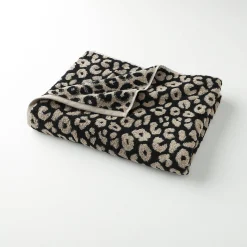 Collectie handdoeken in jacquard met luipaardhuidmotief 450 g/m2