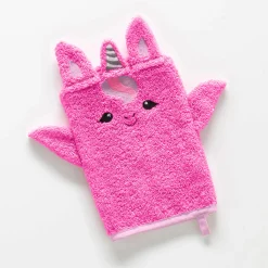 Collectie in badstof voor kinderen, met geborduurd eenhoornmotief, katoen - 380 g/m2
