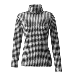 Coltrui met opstaande kraag en pied-de-poule print, stretch
