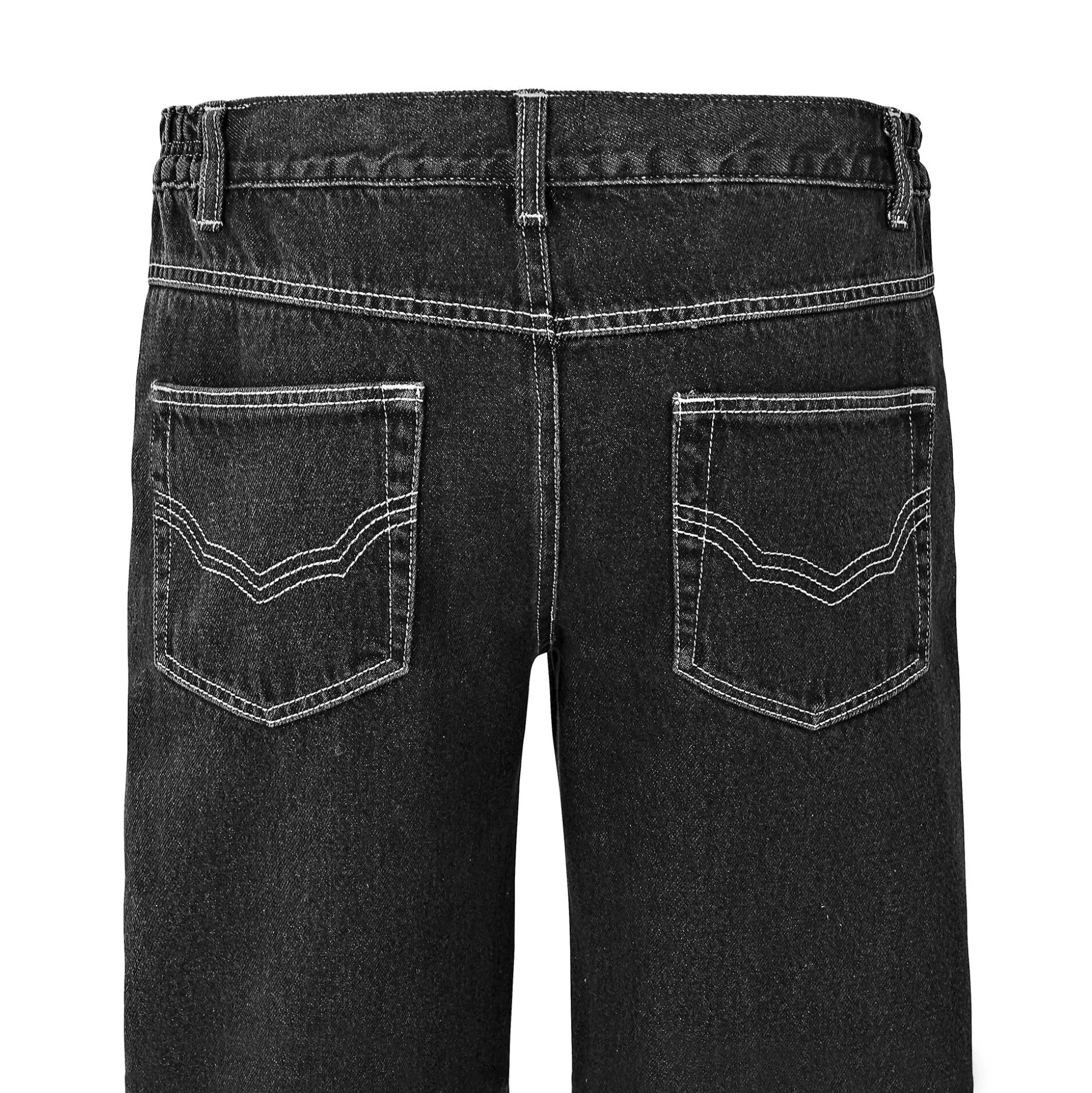 Comfortabele jeans met elastische tailleband - binnenpijplengte 82 cm