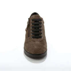 Comfortabele leren sneakers met sleehak, LWG gecertificeerd
