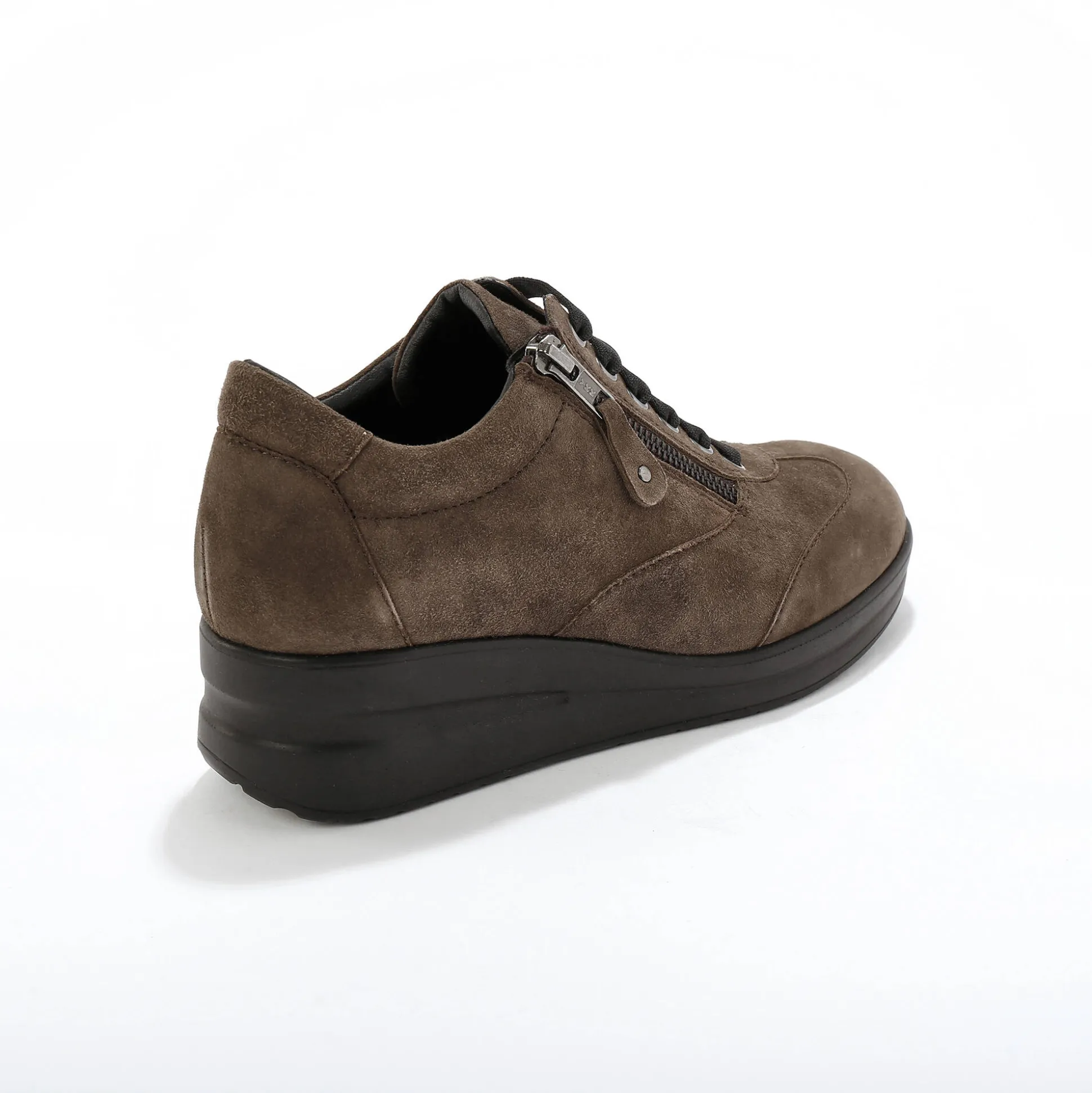 Comfortabele leren sneakers met sleehak, LWG gecertificeerd